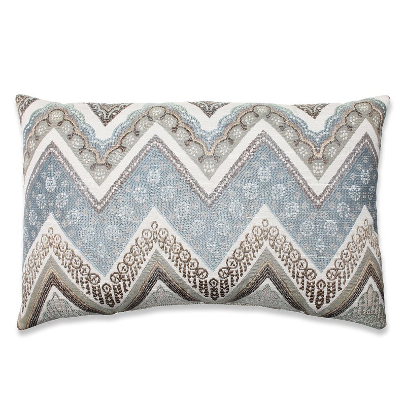 Pillow Perfect Stripe Indoor/Outdoor Lumbar Throw Pillows, 11.5" x 18.5", 1 Count, Multi Cottage Mineral